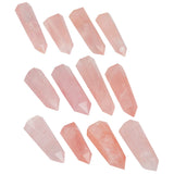 Rose Quartz Point Wand Reiki Healing Crystal Stone for Chakra Balancing