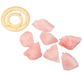 Rose Quartz Rough Stone Reiki Wind Chimes Home Decor