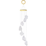 Rose Quartz Rough Stone Reiki Wind Chimes Home Decor