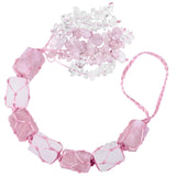 Rose Quartz Selenite Hanging Ornament with Crystal Stone Tassels