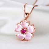 Rose Quartz Star Light Pendant 20x20mm Crystal Jewelry