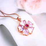 Rose Quartz Star Light Pendant 20x20mm Crystal Jewelry
