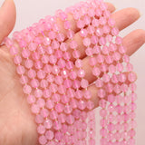 Rose Quartz Faceted Round Beads 6mm for DIY Jewelry Making