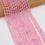 Rose Quartz Faceted Round Beads 6mm for DIY Jewelry Making