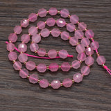 Rose Quartz Faceted Round Beads 6mm for DIY Jewelry Making