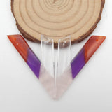 Natural Rose White Amethyst Red Agate Intarsia Earring Bead