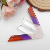 Natural Rose White Amethyst Red Agate Intarsia Earring Bead
