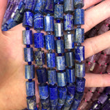 Rose Quartz Faceted Cylinder Spacer Tube Beads for Jewelry Making