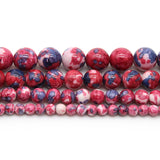 Rose Red Colorful Rain Jaspers Stone Beads 4-12mm 15''