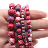 Rose Red Colorful Rain Jaspers Stone Beads 4-12mm 15''