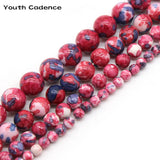 Rose Red Colorful Rain Jaspers Stone Beads 4-12mm 15''