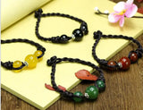 Natural Rose Red Garnet Bracelet Lucky Charm Women's Bracelet