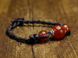 Natural Rose Red Garnet Bracelet Lucky Charm Women's Bracelet