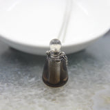 Quartz Perfume Bottle Pendant Necklace, Amethysts Essential Oil Diffuser Vial