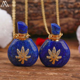 Natural Roses Amethyst Crystal Perfume Essential Pendant For Women