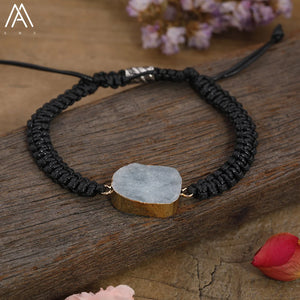 Amethyst Quartz Bracelet Women Boho Crystal Beads Friendship