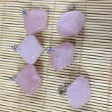 Rose Quartz Green Aventurine Reiki Pendants Charms 5PCS