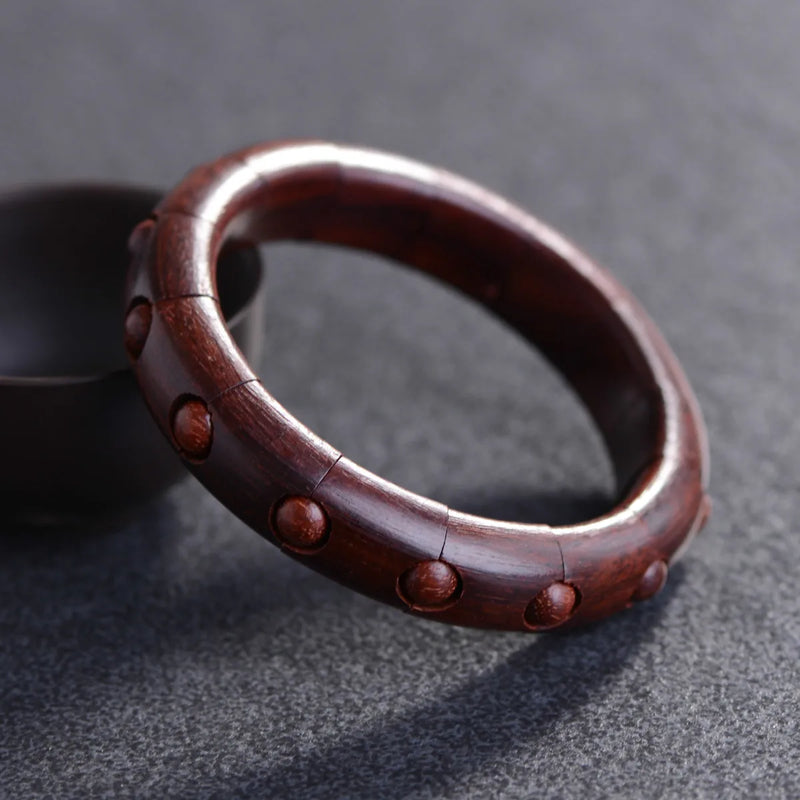 Rosewood Beads Couples Bracelet Wooden Rosary Ebony Bangle Jewelry