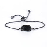 Rough Tourmaline Stone Bead Health Bracelet