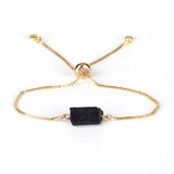 Rough Tourmaline Stone Bead Health Bracelet