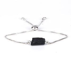 Rough Tourmaline Stone Bead Health Bracelet