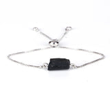 Rough Tourmaline Stone Bead Health Bracelet