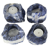 Natural Rough Crystal Stone Candlestick Candle Holder Succulent Plant Pot