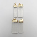 Natural Gypsum Stone Pendant Necklaces Selenite Crystal