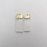 Natural Gypsum Stone Pendant Necklaces Selenite Crystal