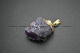 Natural Amethyst Stone Nugget Pendants Necklace Making
