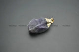 Natural Amethyst Stone Nugget Pendants Necklace Making