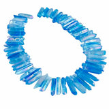 Titanium Coated Quartz Crystal Sticks 15'' Strand