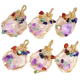 Rough Quartz Cluster Tree Of Life Pendant for Women