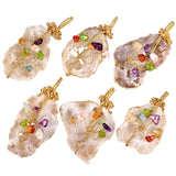 Rough Quartz Cluster Tree Of Life Pendant for Women