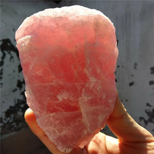 Natural Rough Rose Quartz Crystal, Raw Stone Specimen Reiki Healing