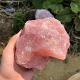 Natural Rough Rose Quartz Crystal, Raw Stone Specimen Reiki Healing