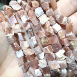 Natural Sunstone Irregular Gravel Stone Beads for Jewelry Making DIY 6-9MM