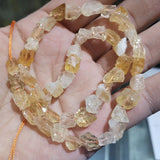 Yellow Citrine Stone Beads Irregular Gravel Gemstone Spacer Beads 6-10MM