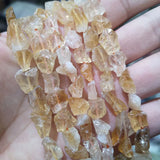 Yellow Citrine Stone Beads Irregular Gravel Gemstone Spacer Beads 6-10MM