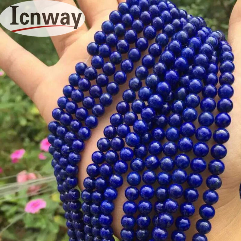Round 5A Lapis Lazuli Stone Beads 4mm 15in DIY Jewelry Making