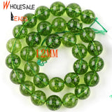 Green Peridot Crystal Stone Beads 4mm-12mm for DIY Bracelets