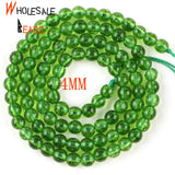Green Peridot Crystal Stone Beads 4mm-12mm for DIY Bracelets
