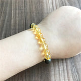 Pyrite & Yellow Quartz Beaded Bracelet for Men and Women
