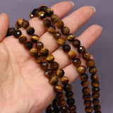 Round Tiger Eye Stone Beads Charm for Jewelry Making 8mm
