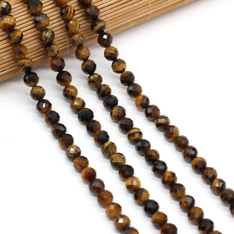 Round Tiger Eye Stone Beads Charm for Jewelry Making 8mm