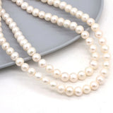 Round Freshwater Pearl Loose Beads DIY Charm Necklace Bracelet Jewelry