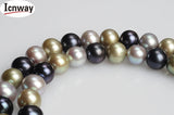 7-8mm Natural Round Freshwater Pearl Beads 15in DIY Jewelry Making