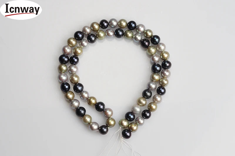 7-8mm Natural Round Freshwater Pearl Beads 15in DIY Jewelry Making