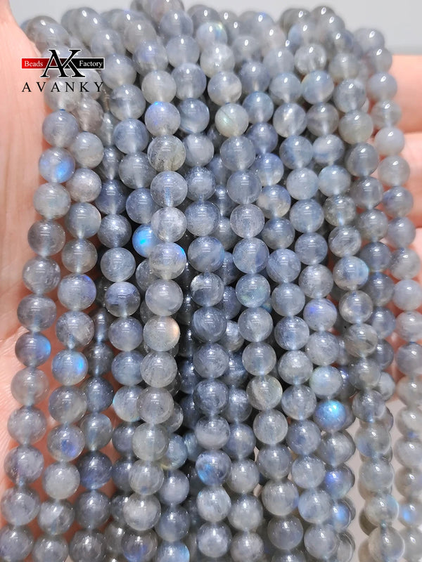 Labradorite Flash Stone Bead Spacer for Jewelry Making DIY Necklace Bracelet