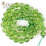 Green Peridot Crystal Stone Beads 4-12mm 15inches